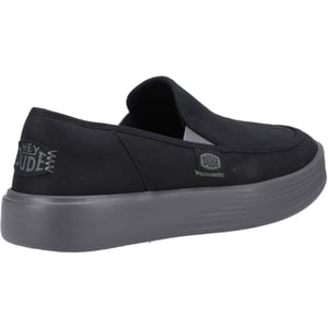 HEYDUDE Sunapee Canvas 100% Bomull Herr Svart/Mörkgrå Loafers