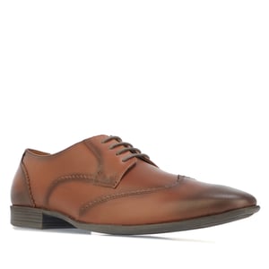 Men's Lambretta Blair Leather Wing Tip Shoes in Tan