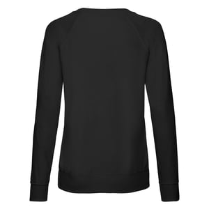 Fruit of the Loom Dames/Dames Lichtgewicht Lady Fit Raglan Sweatshirt (Zwart)