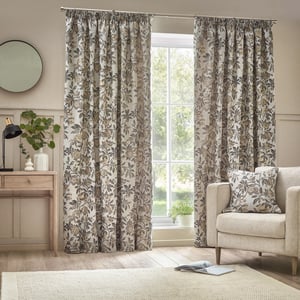 Wylder Pomegranate Pencil Pleat Curtains