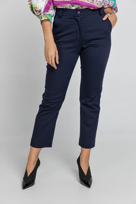 Donkerblauwe Gabardine Broek