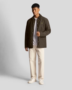 Lyle & Scott Quiltad jacka i Olive