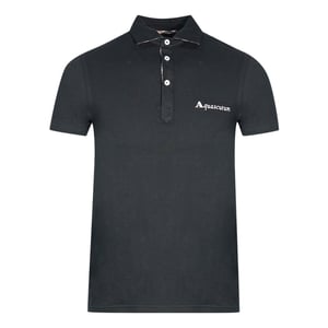 Aquascutum Signature-logo zwart poloshirt