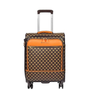Brown Lightweight Luggage Travel Cabin Suitcase