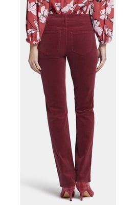 Marilyn Straight Jeans Rood Corduroy | Cranberry Pie