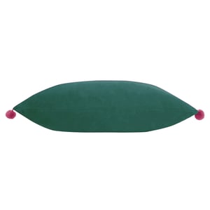 Paoletti Fiesta Velvet Pom Pom Trimmed Cushion Cover