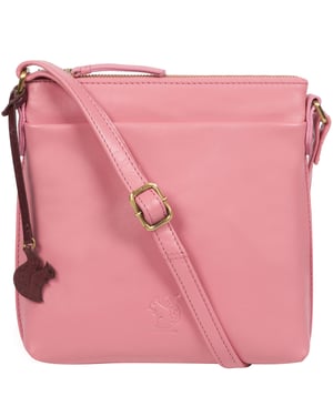'Nikita' Blush Leather Cross Body Bag