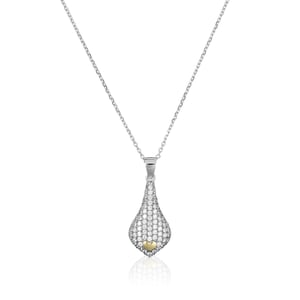 Orphelia Dames 925 Sterling Zilveren Ketting met Hanger - Zilver/Goud ZH-4880