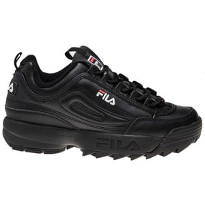 Shop Voor Fila Disruptor Ii Premium Zwarte/Witte/Fila Rode Trainers