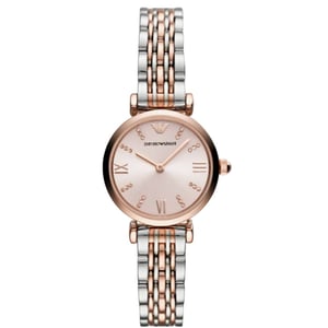 Emporio Armani AR11223 Pink Dial Two Tone Damklocka