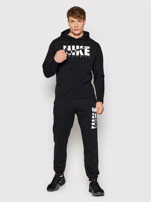 Nike heren fleece pullover trainingspak met capuchon in zwart