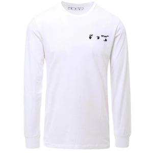 Off-White OW Logo Long Sleeve White T-Shirt