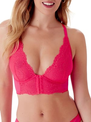 Superboost Lace Deep V Bralet - Diva Pink