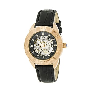 Empress Godiva Automatic MOP Leather-Band Watch