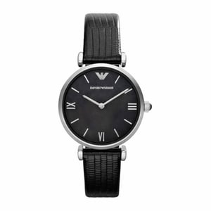 Emporio Armani Damklocka Kvarts silver svart