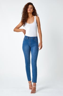 Elastic Waist 31" Denim Stretch Jegging