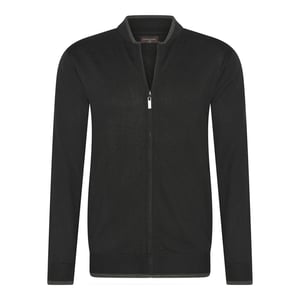Cappuccino Italia Tröjor Cardigan med hel dragkedja Svart