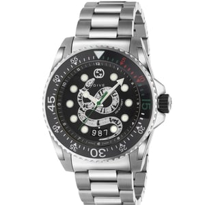 Gucci YA136218 Svart orm urtavla herrklocka