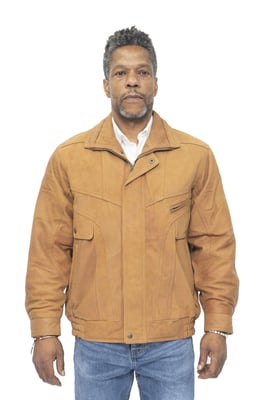 Heren klassiek Harrington bommenwerper leren jack-Minsk