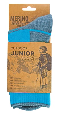 Kids Merino Wool Hiking Socks | Comodo | Anti Blister Socks - Turquoise