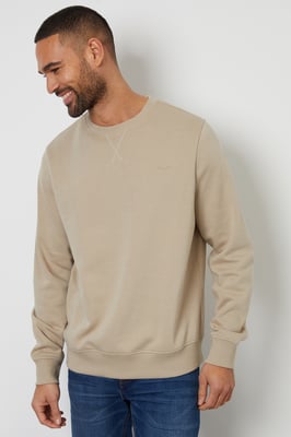 Stone Cotton Blend 'Satsuma' Crew Neck Sweatshirt