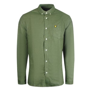 Lyle & Scott mosgroen chambray overhemd met lange mouwen
