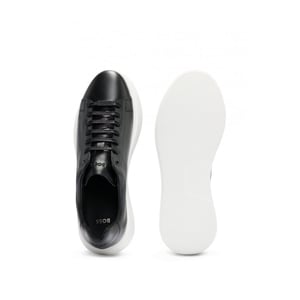 BOSS Orange Bulton Runn Mens Polished Leather Trainers With Rubber Outsole