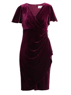 Kadie Velvet Dress With Embellishment Detail