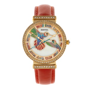 Bertha Emily Moeder van Parel Lederen Horloge met Band