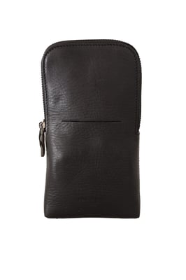 Dolce & Gabbana Men's Black Leather Purse Double Belt Strap Multi Kit Wallet
