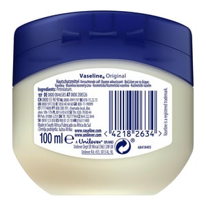 Vaseline Original Huidbescherming Petroleumgel voor Alle Huidtypes, 100ml