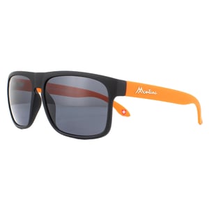 Montana Zonnebril MP37 D Zwart Met Oranje Rubbertouch Zwart Gepolariseerd
