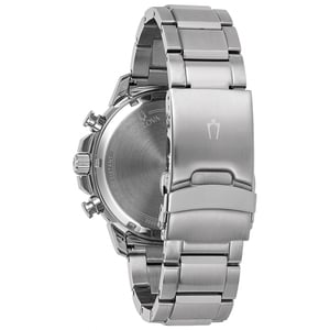 Bulova Marine Star Heren Zilveren Horloge 96B272