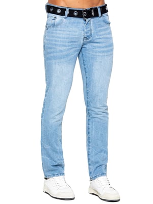 Enzo Denim Rechte Jeans Heren - Lichtblauw