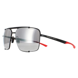 Porsche Design zonnebril P8919 Een zwarte rode kwikzilver spiegel