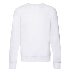 Fruit of the Loom Unisex Lichtgewicht Raglan Sweatshirt voor volwassenen (Wit)