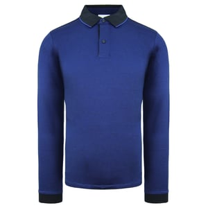 Calvin Klein 3-Tone Mens Blue Polo Shirt