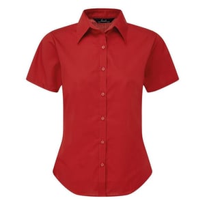 Premier Popeline blouse met korte mouwen / Gewoon werkoverhemd (Rood)