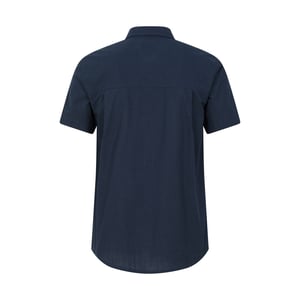 Mountain Warehouse Heren Kokosnoot Slub Overhemd met Korte Mouwen (Donkerblauw)