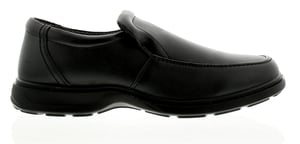New Mens/Gents Black Slip On Wider Fitting Casual Shoes