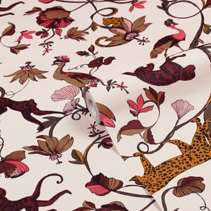 Exotic Wildlings Tropical Printed Wallpaper