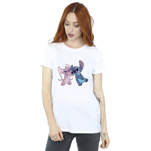 Disney Dames/Dames Lilo & Stitch Kisses Katoenen Vriendje T-shirt (Wit)