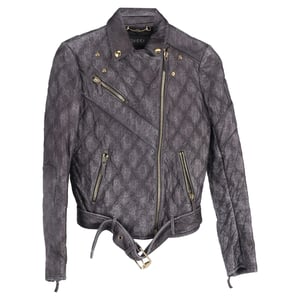 Gucci Monogram Bikerjacka i svart läder