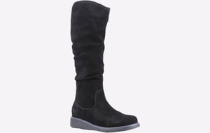 Hush Puppies Lucinda Suède Dames Zwarte Laarzen