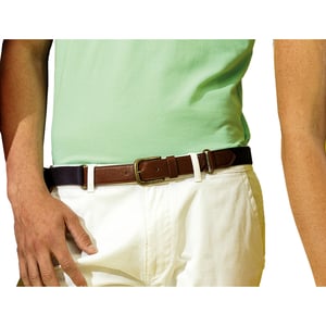Asquith & Fox Heren Fauxleer en Canvasgordel (Zwart)