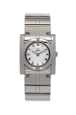 Yonger and Bresson: White Dial Silver Watch