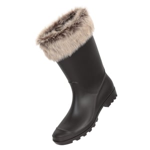Mountain Warehouse Dam/Ladies Faux Fur Fodrade Wellington Kängor (Beige)