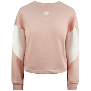Puma Relaxed Fit Rebel Crew Neck Sweatshirt Pink Womens Jumper 583559 15