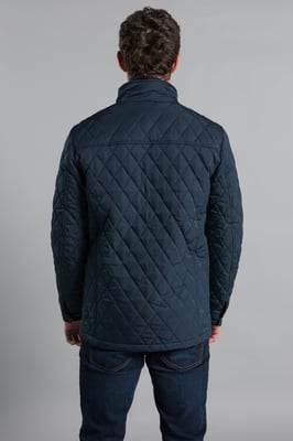 Navy Diamond Quilted Jacket