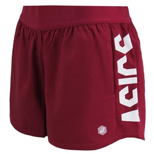 Asics Performance Dam Burgundy Shorts